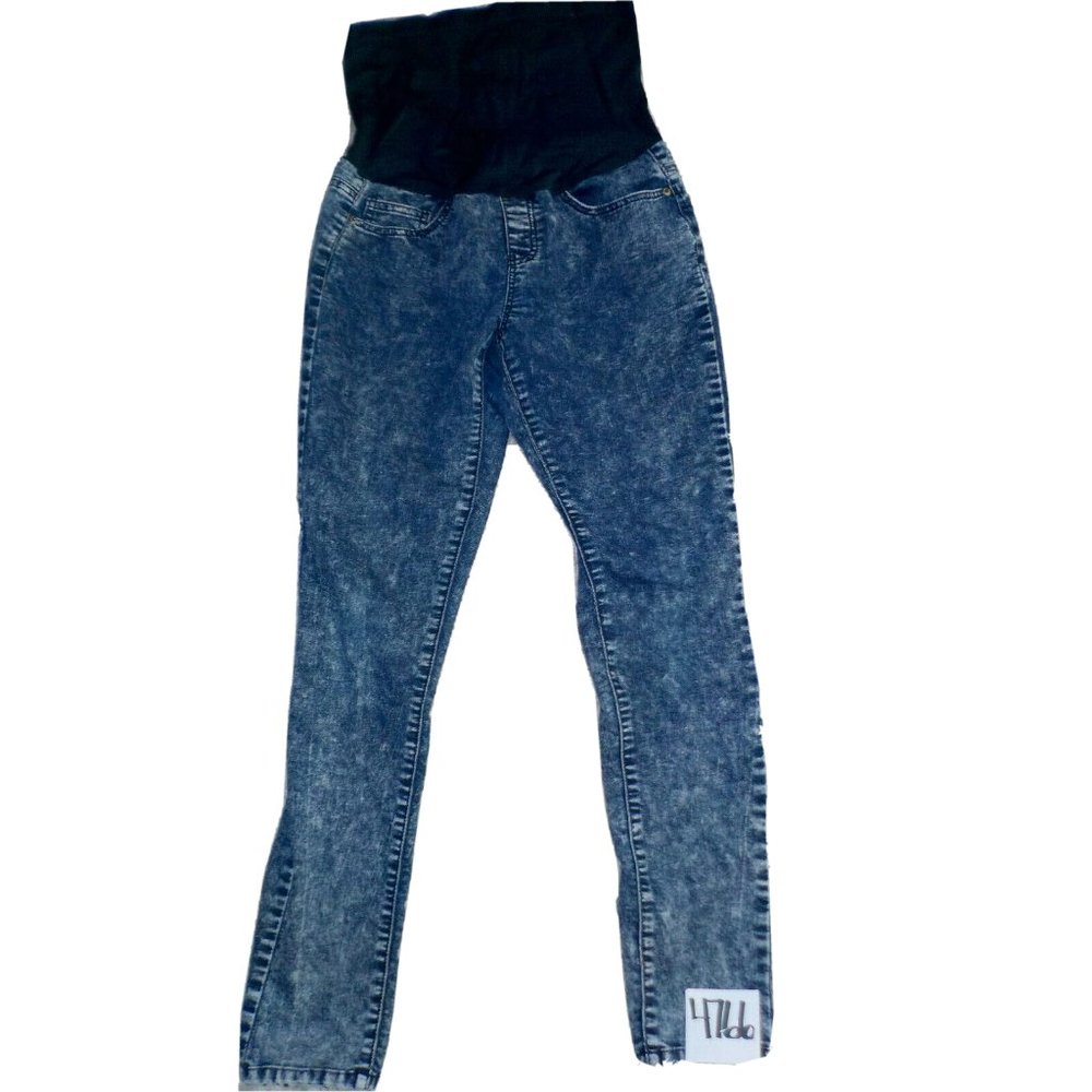 Haute Mama Maternity Soft Jeans Full Belly Panel Stonewashed Blue